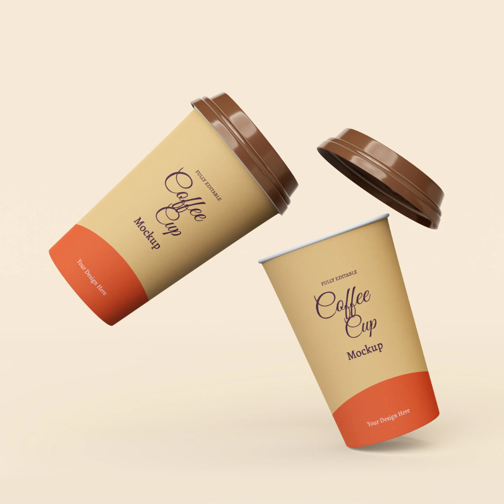 Hot Sales Thickened White Paper Cup With Lid for Hot Drink Eco Friendly Coffee Milk Tea Take Out Paper Cups