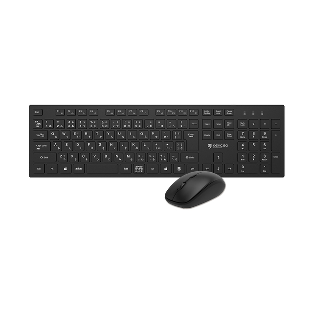OEM Japanese Version FN Multimedia Shortcuts 2.4G Wireless Keyboard and Mouse Combo Ergonomic Design for Business Office