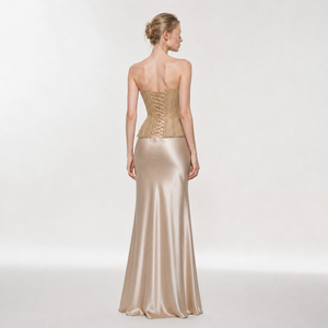 SHENGFU OEM Ropa de Mujer Personalizada, Corsé con Lentejuelas Doradas, Sin Tirantes, con Varillas, Top Sexy para la Noche, Estilo Bodycon - Product Image 2
