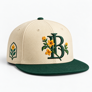 หมวกแก๊ปวิ่งลายดอกไม้สองสี หมวกดันดี้ปักลายตัวอักษร 3 มิติแบบกำหนดเอง หมวก Snapback สำหรับผู้ใหญ่ทุกเพศ - Product Image 3