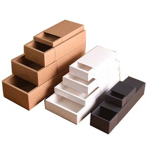 Four Size Set Folded Upscale Kraft Paperboard Gift Belt Packaging Sleeve <b>Boxes</b> - Product Image 1