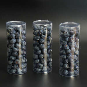 Grosir kotak tutup transparan daur ulang silinder plastik kustom wadah silinder kemasan peliharaan transparan - Product Image 1