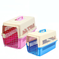 Cage de transport carrée pliable en plastique solide, moderne, portable et amovible pour chiens et chats – Vente en gros fabricant