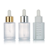 Flacons compte-gouttes en verre dépoli de 10/20/30/50/60 ml pour soins personnels, huiles essentielles, sérums cosmétiques, avec bouchon compte-gouttes, emballage pour soins capillaires