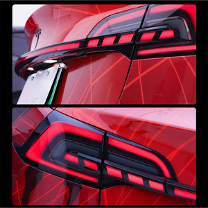Full Width Led Tail Lights for <strong>Tesla</strong> Model 3 Y Turn Signal Brake Taillight Red Amber Reminder Lamp Modification Accessories - Product Image 5