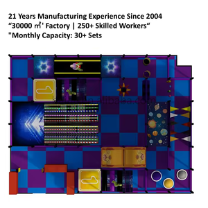 ธีมสวนสนุกเชิงพาณิชย์เครื่องเล่นศูนย์เด็กเล่นในร่มอุปกรณ์สนามเด็กเล่นปราสาทซน - Product Image 2