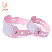 Bracelets d'identification médicaux jetables en PVC inscriptibles pour mères et nouveau-nés