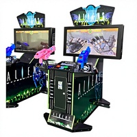 Haute qualité simulateur passionnant monnayeur enfants intérieur extraterrestres temps crise 4 Machine de jeu de tir d'arcade