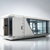 Villa mobile de luxe entièrement meublée, maison préfabriquée capsule spatiale chinoise pour maison, complexe hôtelier, hôtel, gîte, avec salle de bain complète et cuisine