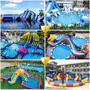 Parc aquatique gonflable géant d'extérieur sur le thème de l'océan, ensemble de toboggans aquatiques multifonctions, prix des parcs aquatiques gonflables - Product Image 6