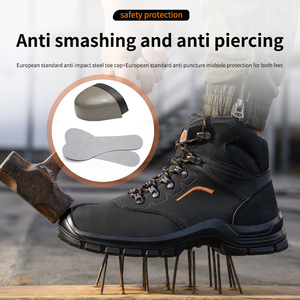 <span class=keywords><strong>Scarpe</strong></span> <span class=keywords><strong>Antinfortunistiche</strong></span> da <span class=keywords><strong>Uomo</strong></span> Casual con Logo Personalizzato, Tomaia in Vera Pelle, Puntale in Acciaio, Resistenti all'Usura, Suola in PU a Doppia Densità, <span class=keywords><strong>Comode</strong></span> e Lunghe - Product Image 3