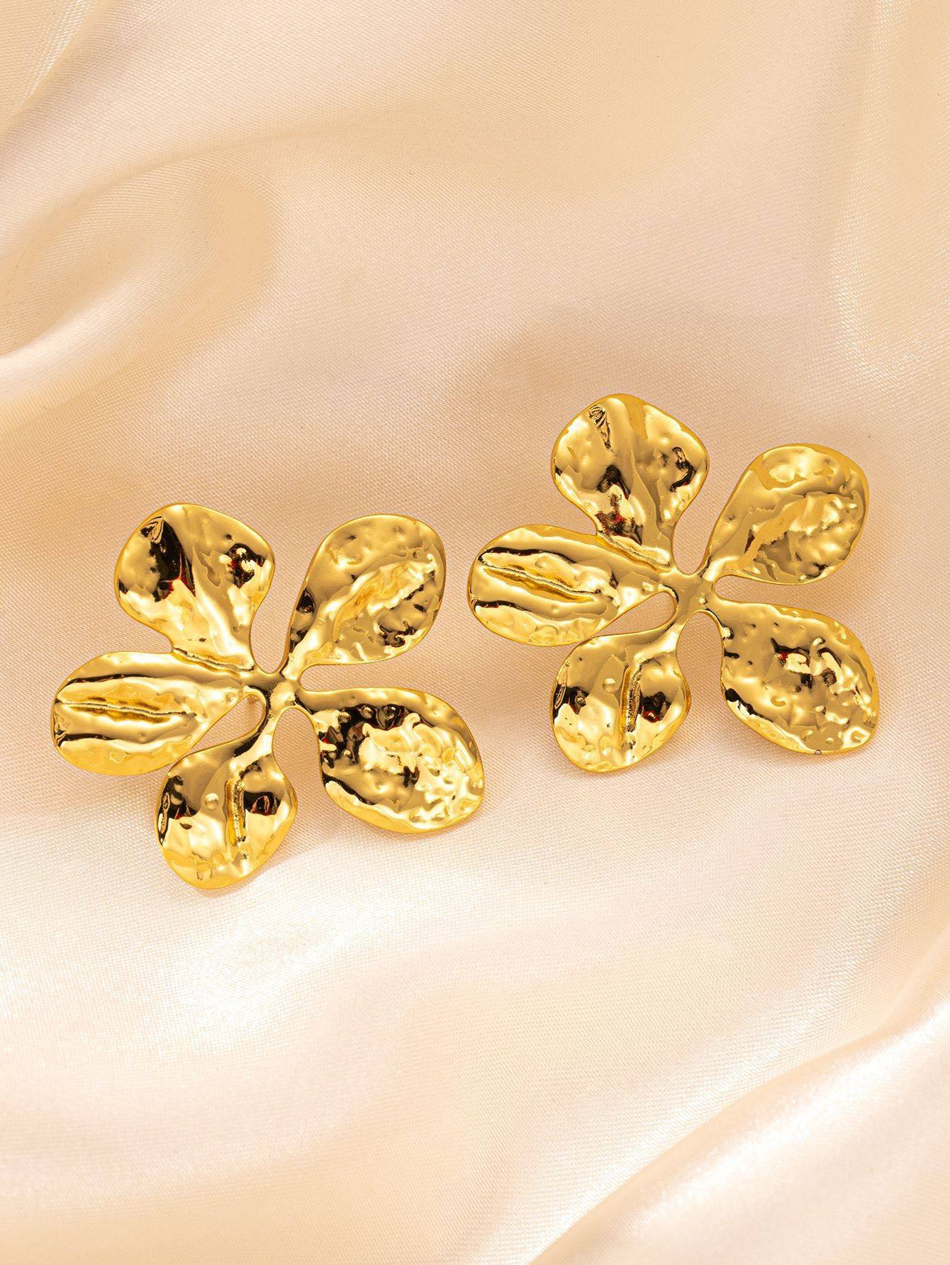 Flower earrings e0324-gold