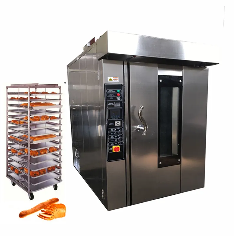 Commercial Industrial Professional Bread Bakery Machine Gas /Electirc Horno Rotativo Para Panaderia Pizza Rack Rotary Oven