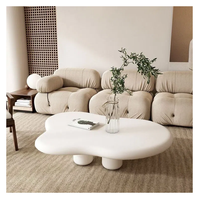 Table basse crème créative en forme de nuage ondulé simple morden nordique