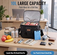 Sac isotherme pour déjeuner personnalisé, étanche, réutilisable, 10L, pour le travail, l'école, boîte à lunch