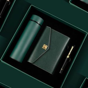 Customizable Corporate Luxury Loose-<b>leaf</b> <b>Book</b> Gift Set With Led Thermos Flask PU Leather Refillable Notebook Gift Box With Pen - Product Image 5