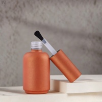 Nouvelles Bouteilles de Vernis à Ongles en Verre Vides de 12 ml avec Pinceau et Bouchon, Anti-fuite, Personnalisables avec Logo, Échantillon Gratuit, Effet Nacré Orange Scintillant, pour Gel UV