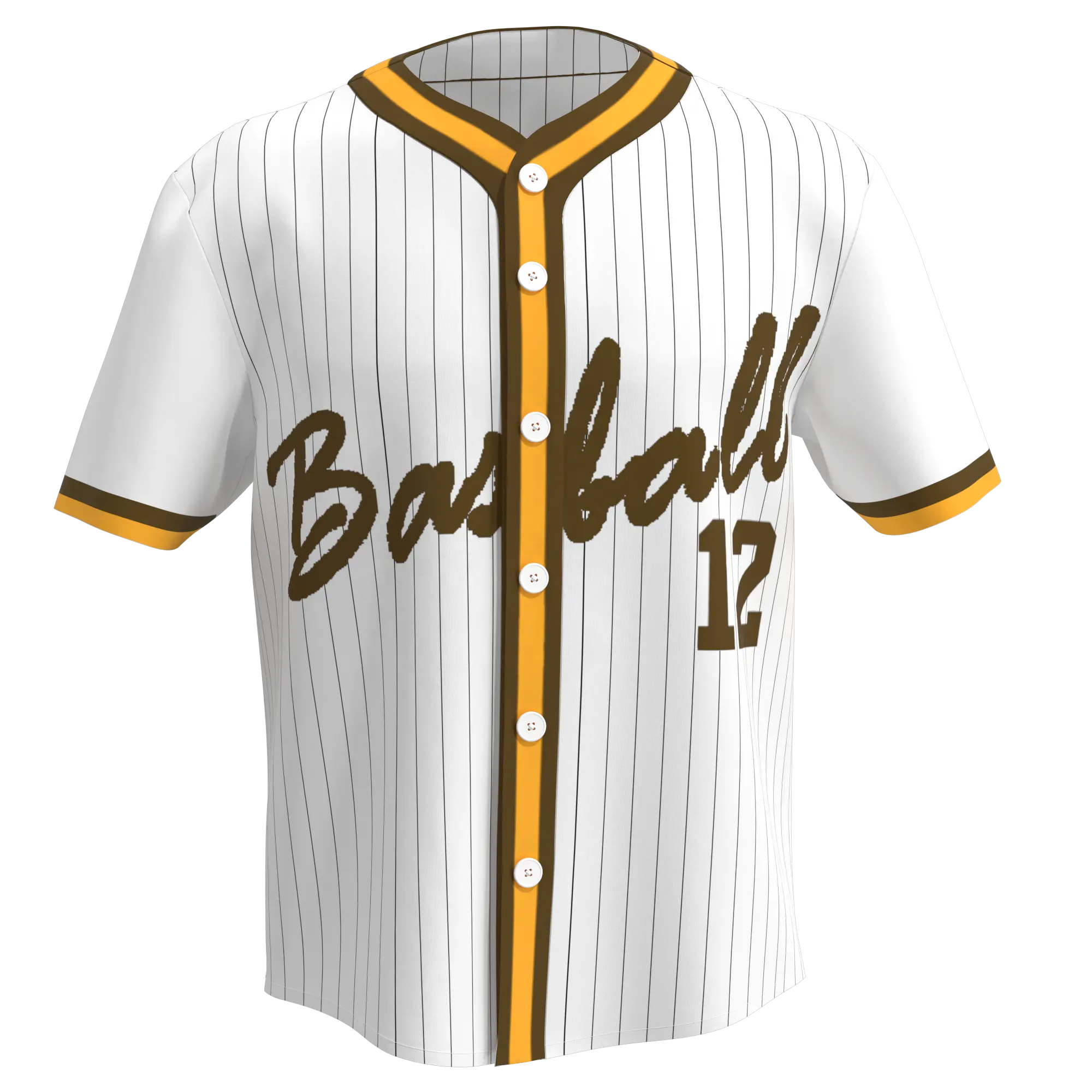 Pinstripe Customized Soft Breathable V-neck Men And Women Baseball Jersey Sublimation