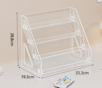 Support de Présentation en Acrylique Transparent Personnalisé à Plusieurs Niveaux pour Figurines d'Action, Cartes à Collectionner, Organisateur de Bureau