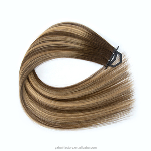 Extensions de cheveux humains russes Genius Weft, couleur blonde invisible, balayage, cuticules intactes et alignées - Product Image 3