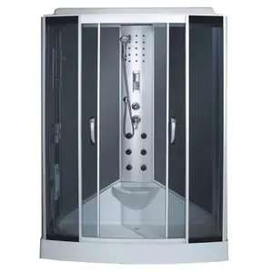 Good desgin aluminum frame tempered glass steam shower room shower cabin with seat and computer control panel