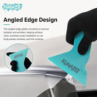 KUNAISI Lot de 4 outils professionnels en plastique pour l'installation de film de protection de voiture, vinyle, PPF et film teinté – Raclette et spatule de pose
