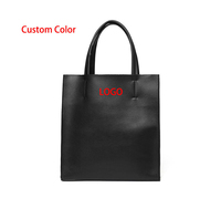 Tas Tangan & Dompet Wanita Crinion PU Warna Solid dengan Logo Kustom dan Bordir Hitam