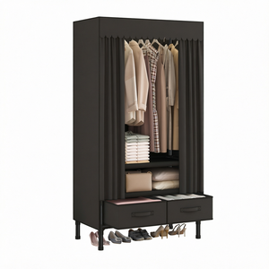 Armoire métallique autoportante verrouillable au design moderne, grande capacité - Meuble de rangement multicouche pour la maison, idéal pour organiser et transporter des articles. - Product Image 1