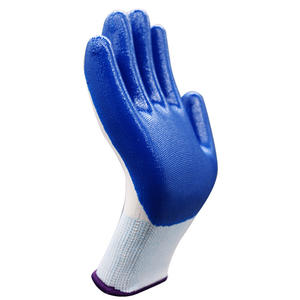 Guantes personalizados de protección laboral talla XL N518, cómodos guantes de cuero sumergidos en PVC con forro de nailon, taller directo de fábrica - Product Image 1