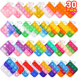 Lote de 30 Llaveros Pop Fidget, Mini Juguetes Antiestrés, Recuerdos para Fiestas Infantiles de 4 a 8 y de 8 a 12 Años, Pequeños Premios para el Aula - Product Image 1