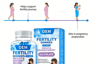 Gomitas <span class=keywords><strong>de</strong></span> Fertilidad para Mujeres OEM con Folato |   60 Sabores <span class=keywords><strong>a</strong></span> Fresa |   Suplemento Dietético para <span class=keywords><strong>el</strong></span> Apoyo del Bienestar Hormonal y Reproductivo - Product Image 2