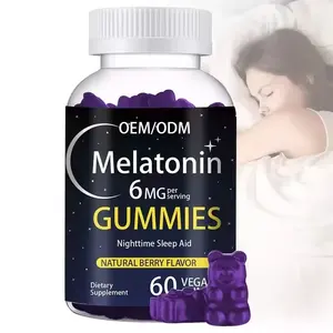 อาหารเสริมเมลาโทนิน Gummies คุณภาพสูงบริสุทธิ์ OEM นอนเมลาโทนิน Gummies