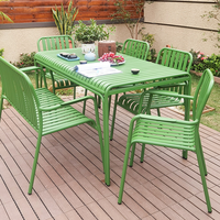 Table et chaises en métal pour salle à manger, bistrot, bar, café, restaurant, patio et jardin – Collection 2026 – Offre Spéciale