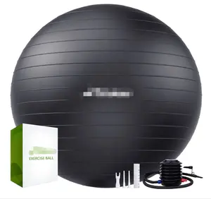 ONESTAR SPORTS Custom Size Kleiner schwarzer Anti-Burst-PVC-Gymnastik ball Balance Half Exercise Fitness Aufblasbarer gefroste ter Yoga-Ball