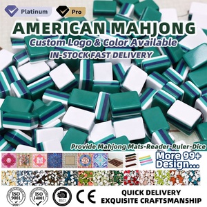 <span class=keywords><strong>Set</strong></span> di Mahjong Americano in Acrilico, 160 Tessere Verdi a Quattro Strati Bicolore, <span class=keywords><strong>Set</strong></span> di Mahjong Mescolato a Mano, Ideale per Giochi da Tavolo di Lusso nei Casinò - Product Image 1