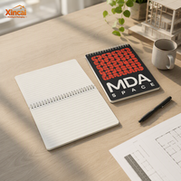 Carnet de notes A5 personnalisé avec logo, couverture rigide, reliure spirale, plastification, OEM, vente en gros, agenda, bloc-notes, papeterie professionnelle