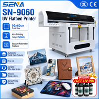 Impresora UV de Inyección de Tinta 9060 con Barniz Automático, Impresora Plana UV de Alta Resolución de 50 cm para PVC, Acrílico, Cerámica, Madera, Metal, Logotipos en Esferas