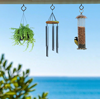 35 crochets à œil en fer de sécurité (noirs) pour suspendre des objets lourds, crochets de plafond pour carillons éoliens, mangeoires à oiseaux, extérieur