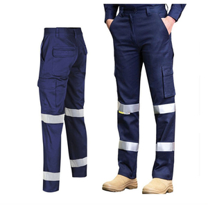 男士耐用反光安全工装裤高<span class=keywords><strong>Vis</strong></span>工装裤建筑工人工装裤 - Product Image 4