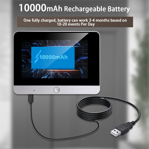 Caméra de porte intelligente Tuya avec audio unidirectionnel, <span class=keywords><strong>vision</strong></span> <span class=keywords><strong>nocturne</strong></span> sans fil 2.4G Wifi 1080P, écran LCD 5 pouces et batterie 10000 mAh - Product Image 5