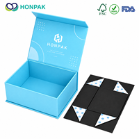 Boîte cadeau magnétique pliable HONPAK, boîte d'emballage en papier sur mesure pour les marques de mode, de beauté et de commerce électronique