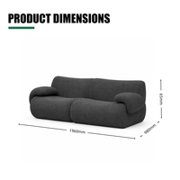 Sofá Modular Moderno Comprimido, Estilo Nube, Asientos Combinados sin Marco, Totalmente de Espuma, para Muebles de Sala de Estar, Fábrica OEM