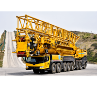 Grue tout-terrain XCA750 de 750 tonnes, hauteur de levage de 155 m, double moteur, 7 flèches, 7 essieux, stabilisateurs en H avec flèche Superlift