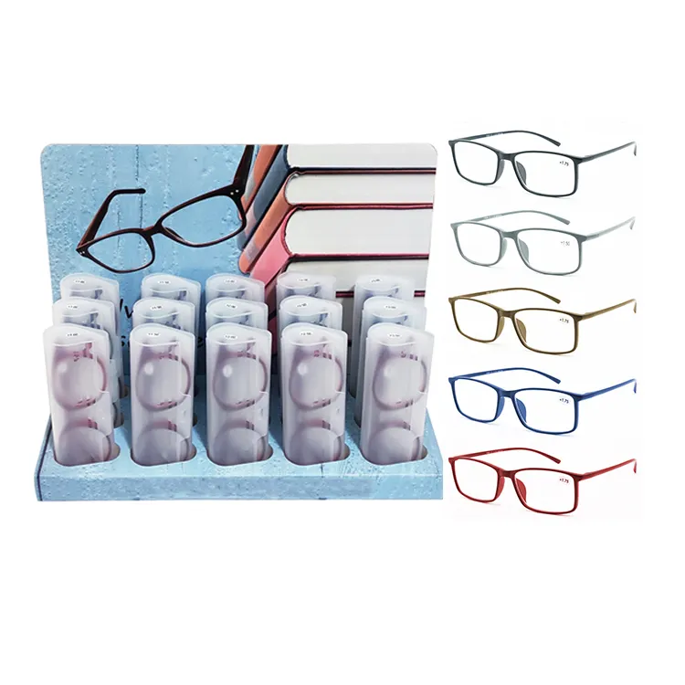 Mode 2024 gros pas cher en plastique Promotion haute qualité supermarché Parmacy lecteurs chaud mince mince lecteurs lunettes de lecture