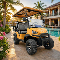 Voiturette de golf électrique tout-terrain 4 places Club Car avec batterie au lithium et protection anti-broussailles