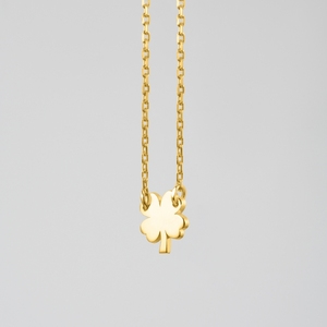 Ispirare all'ingrosso piccola farfalla minimalista a quattro foglie collana pendente da donna in acciaio inox di alta qualità oro impermeabile regalo - Product Image 2