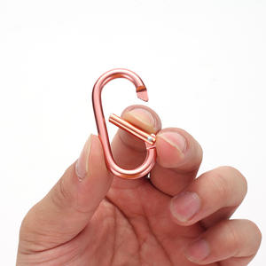 Clip de sac ovale en aluminium, crochet multifonction détachable pour petits sacs, bouteilles d'eau, écouteurs, capacité de charge de 20kg - Product Image 1