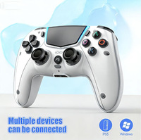 Manette de jeu sans fil à 6 axes avec éclairage RGB pour PlayStation5/Pro/Slim/PC/Steam, macro turbo, sans dérive, effet Hall, pour le gaming