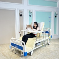 YH ABS Manuelles Luxus-Krankenhausbett mit Vollständig Gebogenem Rahmen Multifunktional Verstellbare Positionen für Senioren-Pflege zu Hause