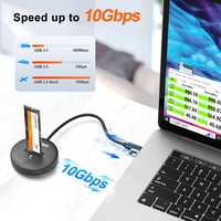 Station d'accueil SSD NVMe sans outil USB-C plastique externe 10Gbps M Key PCIe SSD 2230/2242/2280/22110 Boîtier HDD